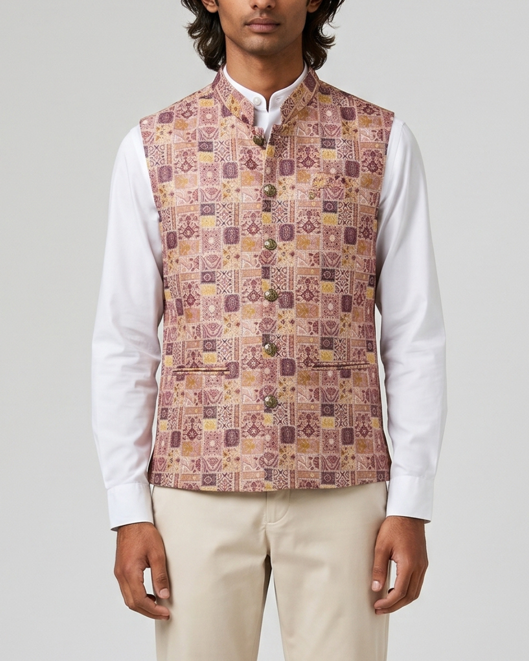 Naksha Rose Nehru Jacket