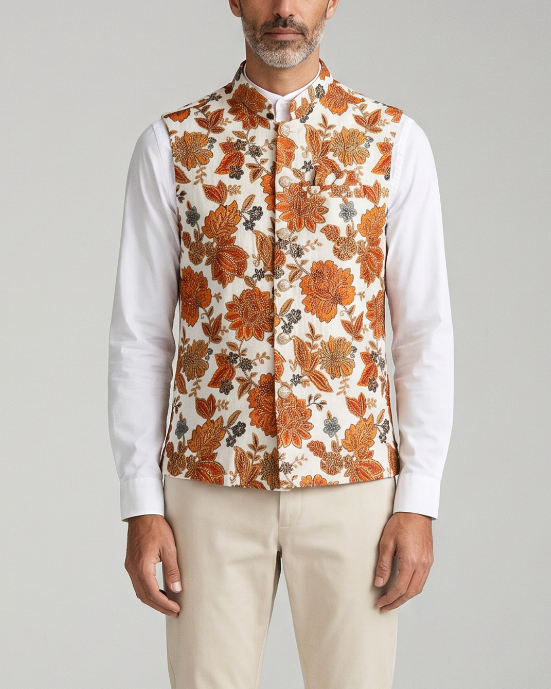 Kesariya Nehru Jacket