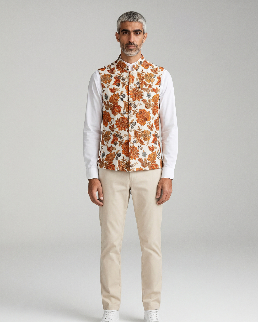 Kesariya Nehru Jacket