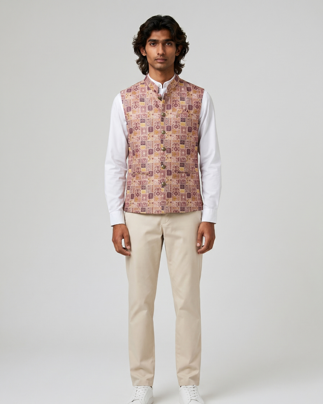 Naksha Rose Nehru Jacket