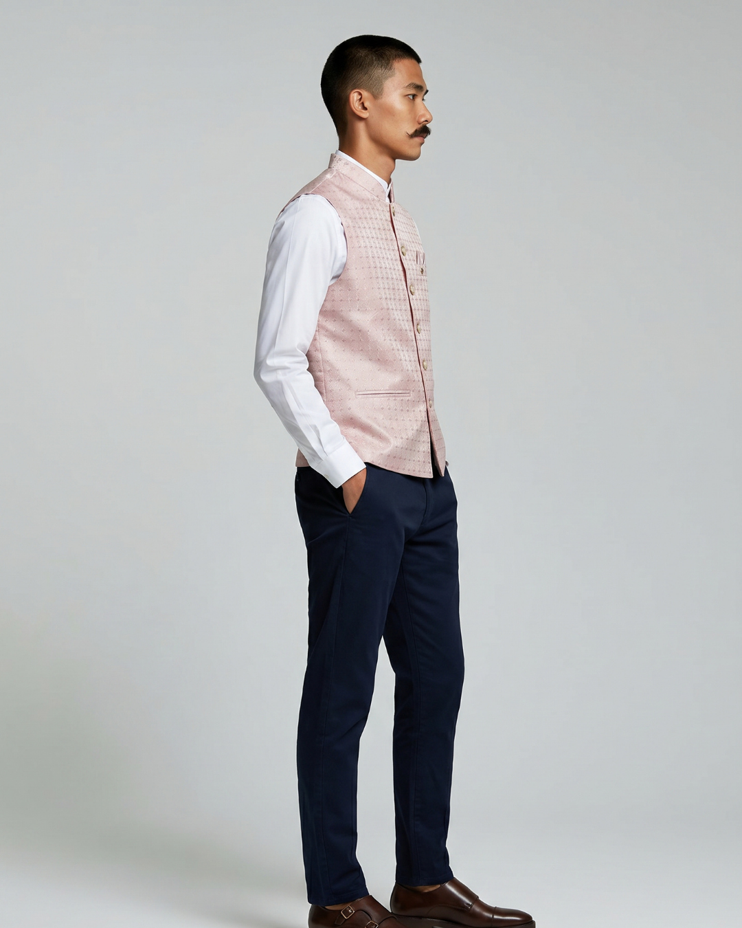Jaal Rose Nehru Jacket