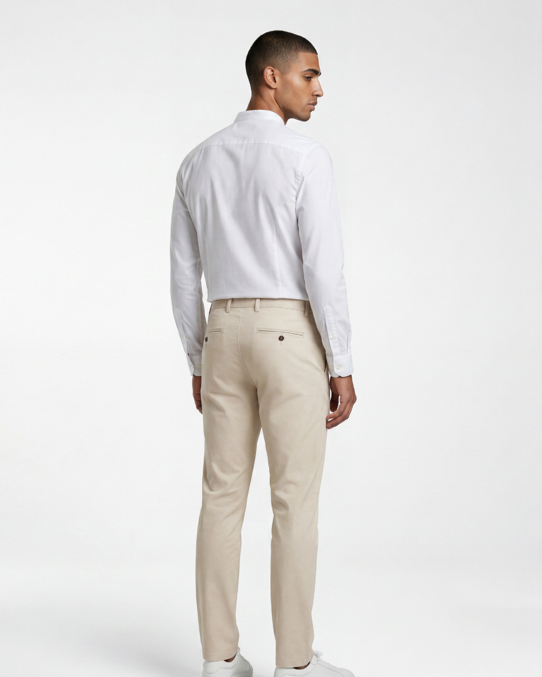 Classic White Grandad Collar Shirt