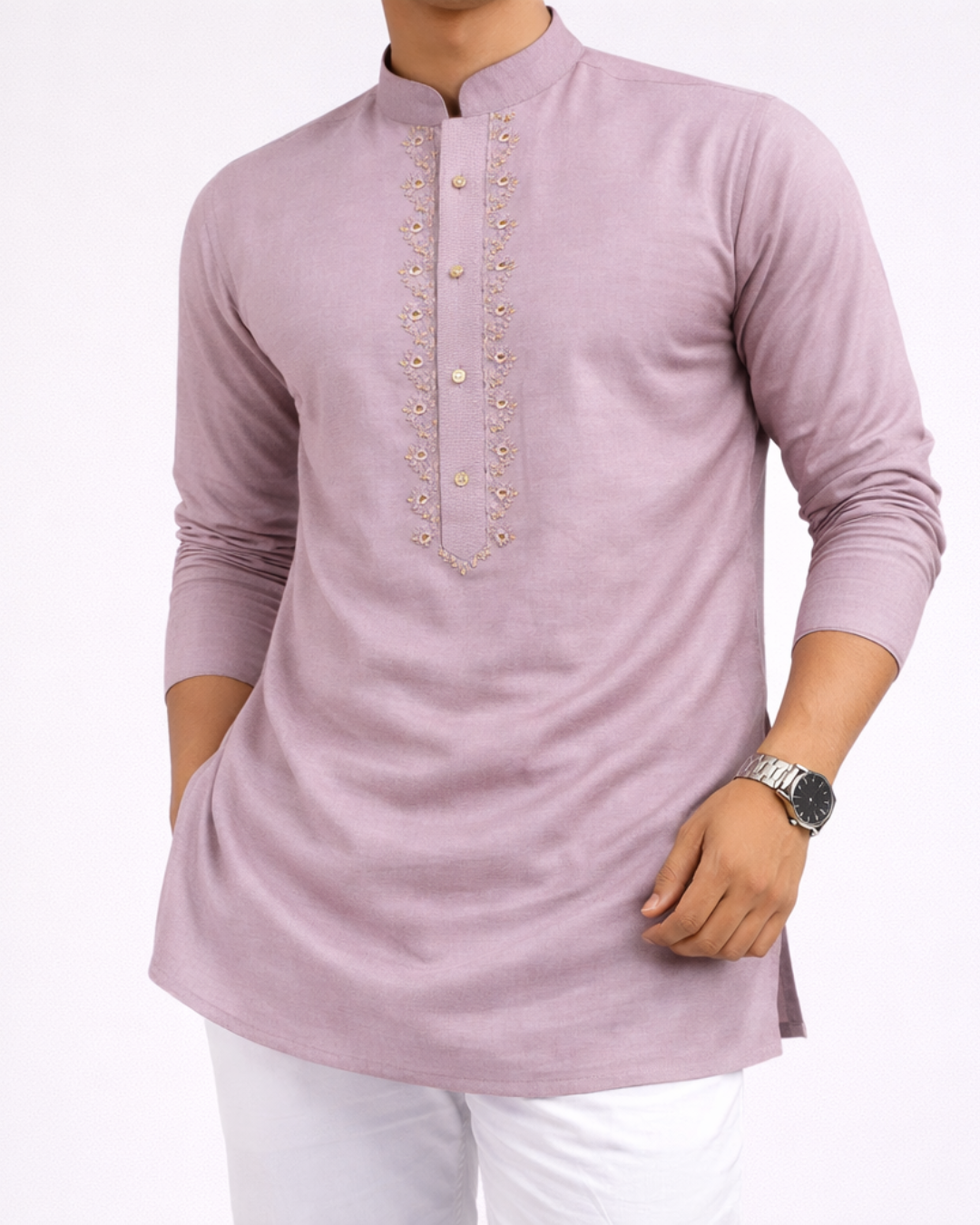 Embroidered Rose Kurta