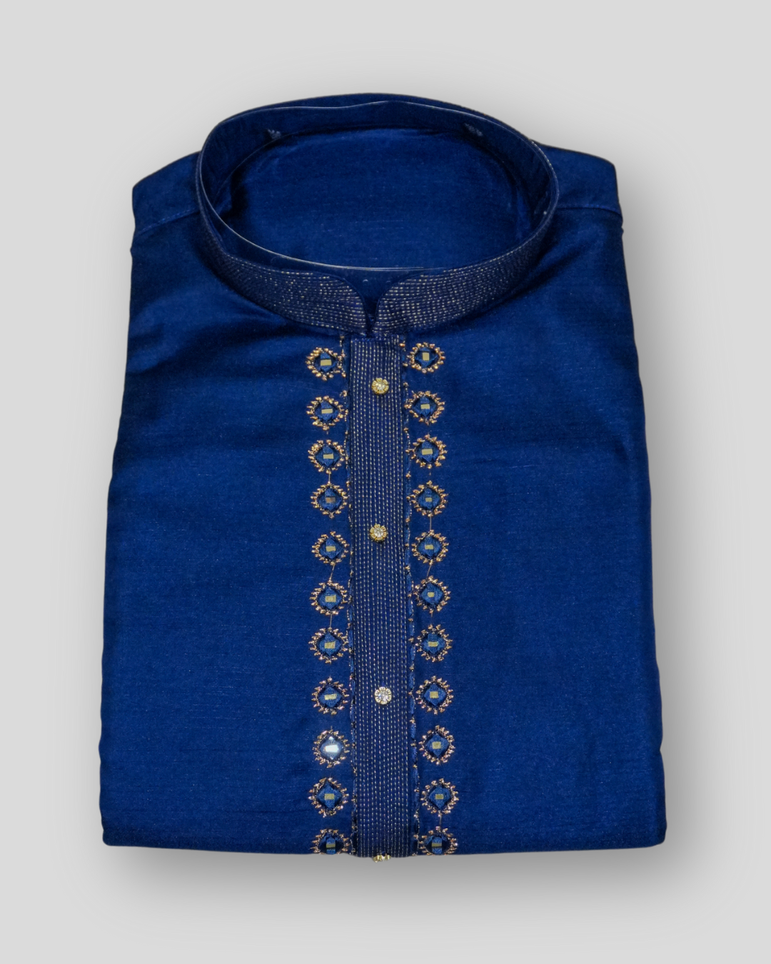 Embroidered Navy Kurta