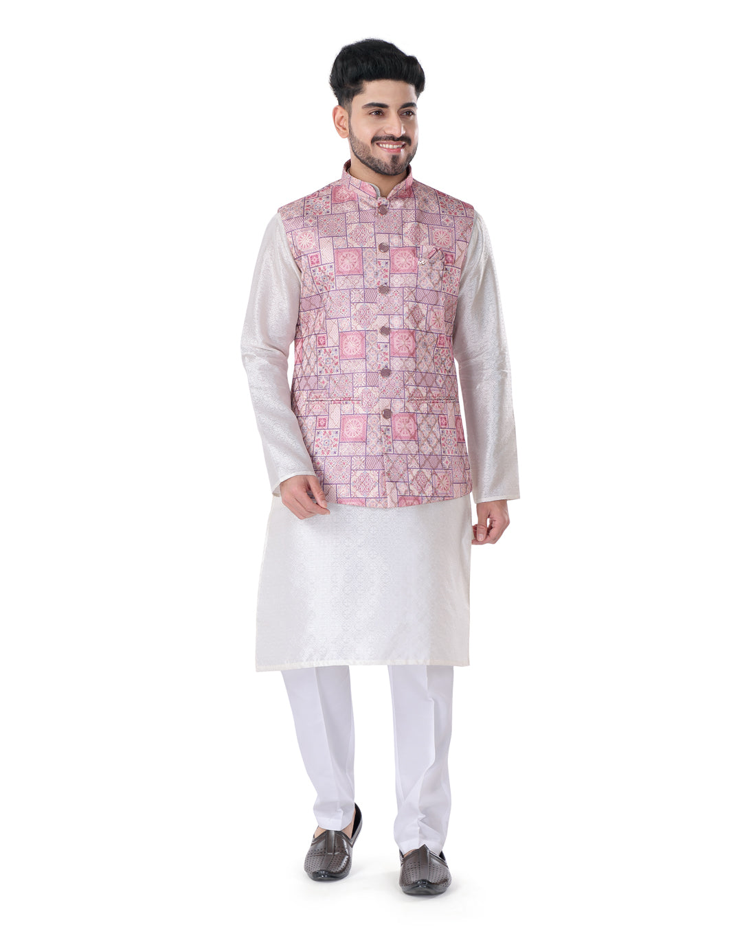 Plum Frame Nehru Jacket