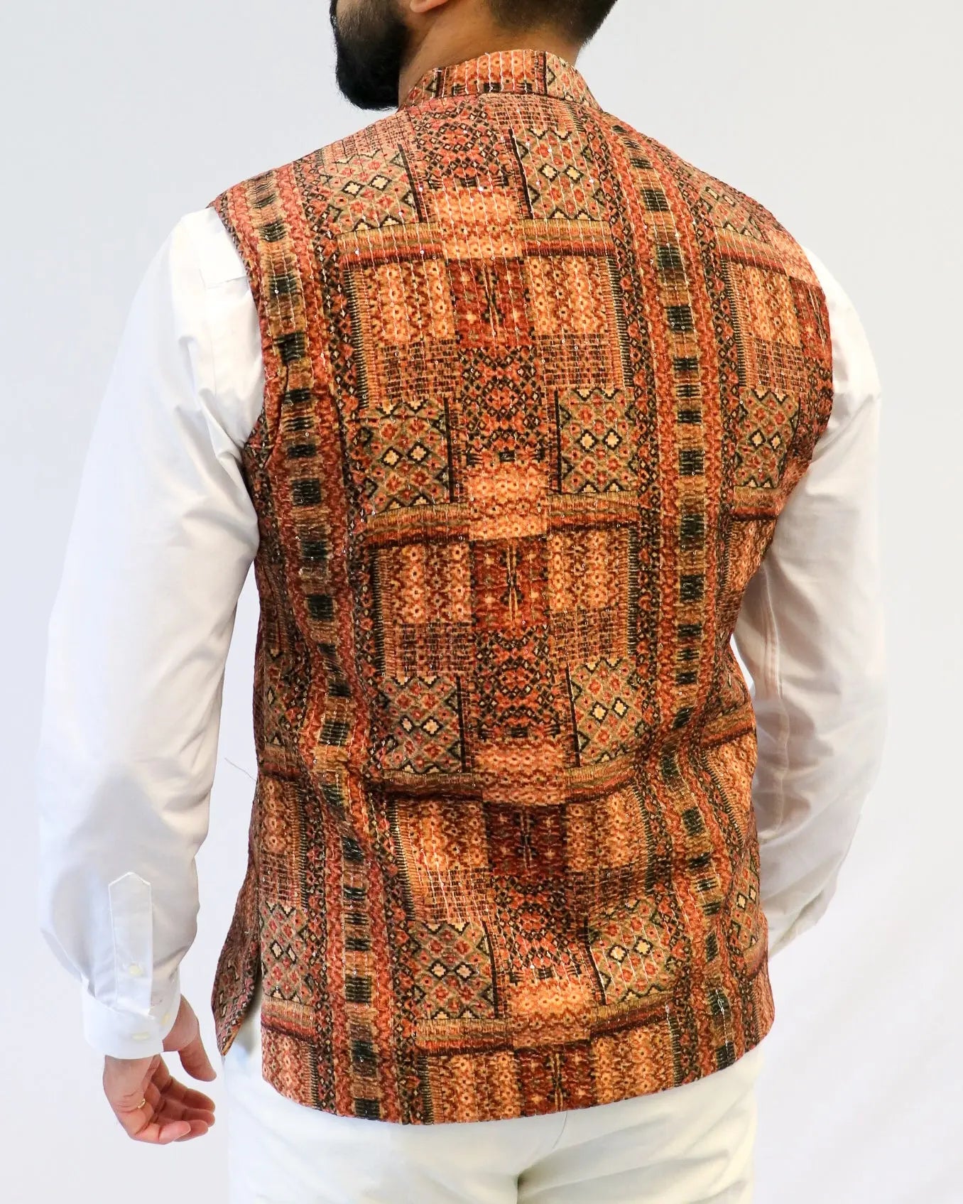Light Mosaic Mens Indian Waistcoat Indicoat