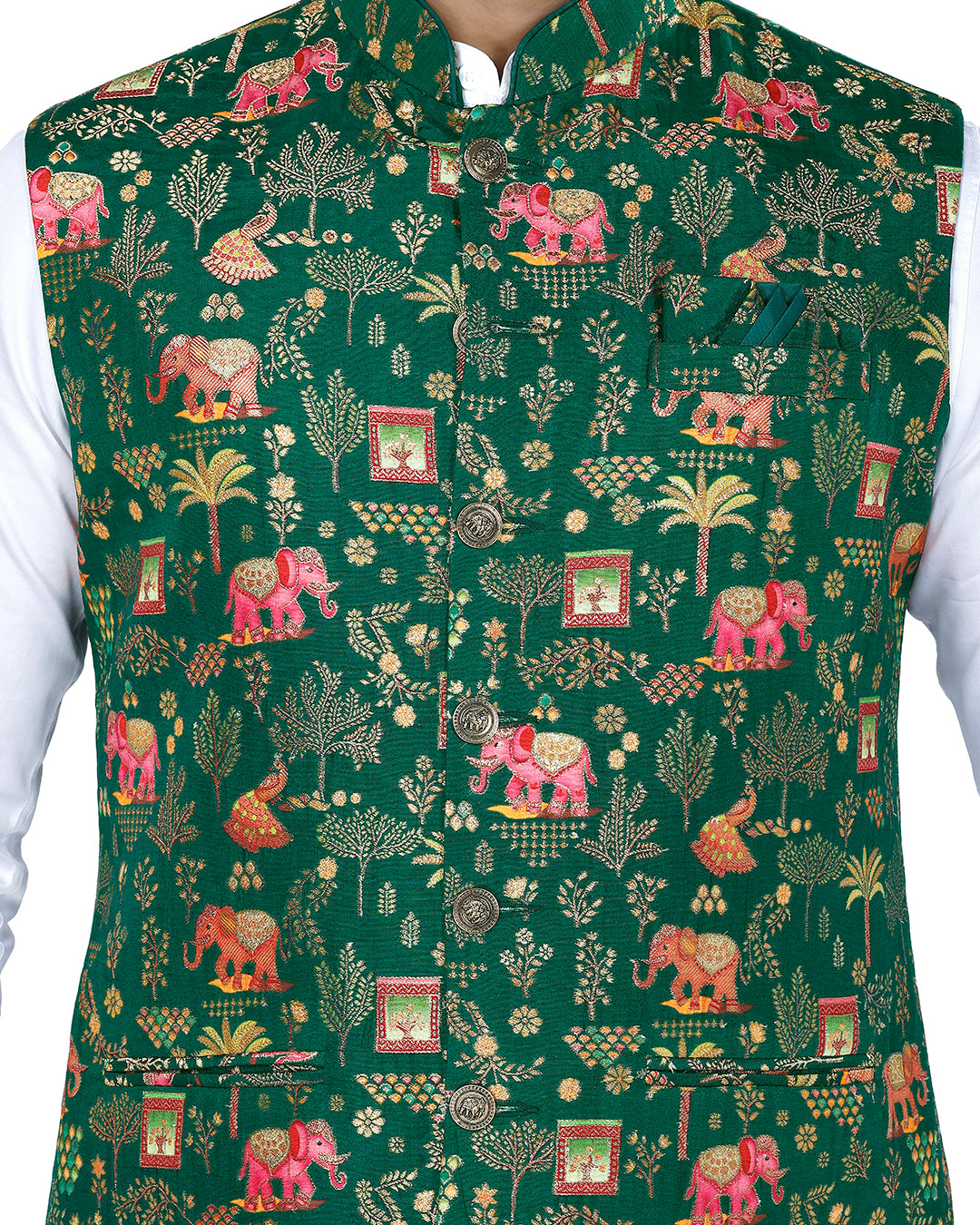 Haathi Forest Green Nehru