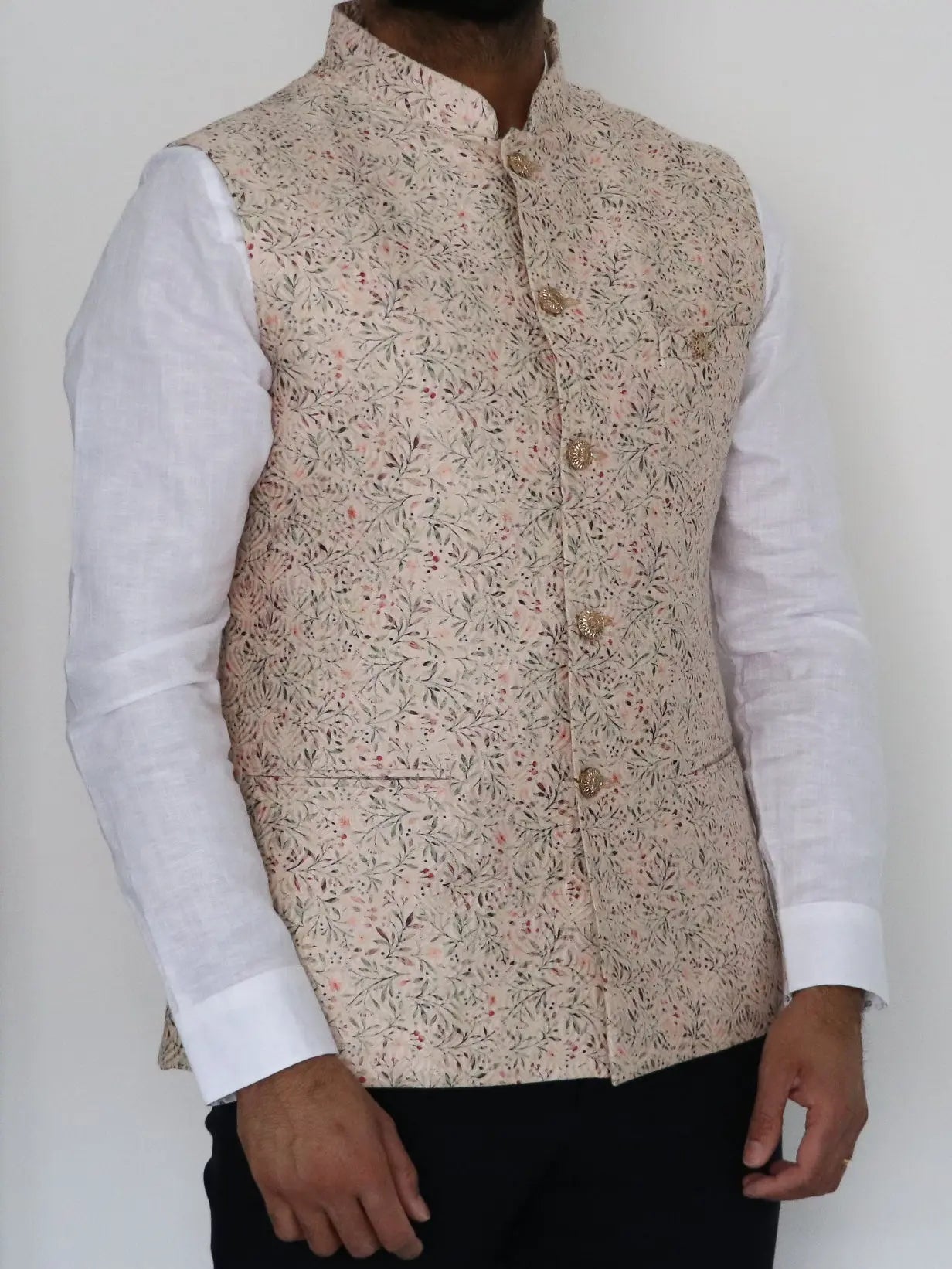 Marina Pink Mens Indian Waistcoat Indicoat