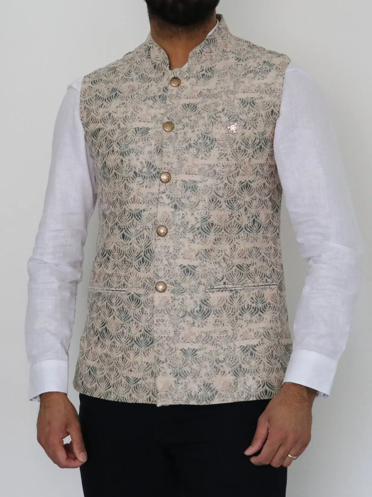 Heritage Pink Mens Indian Waistcoat Indicoat