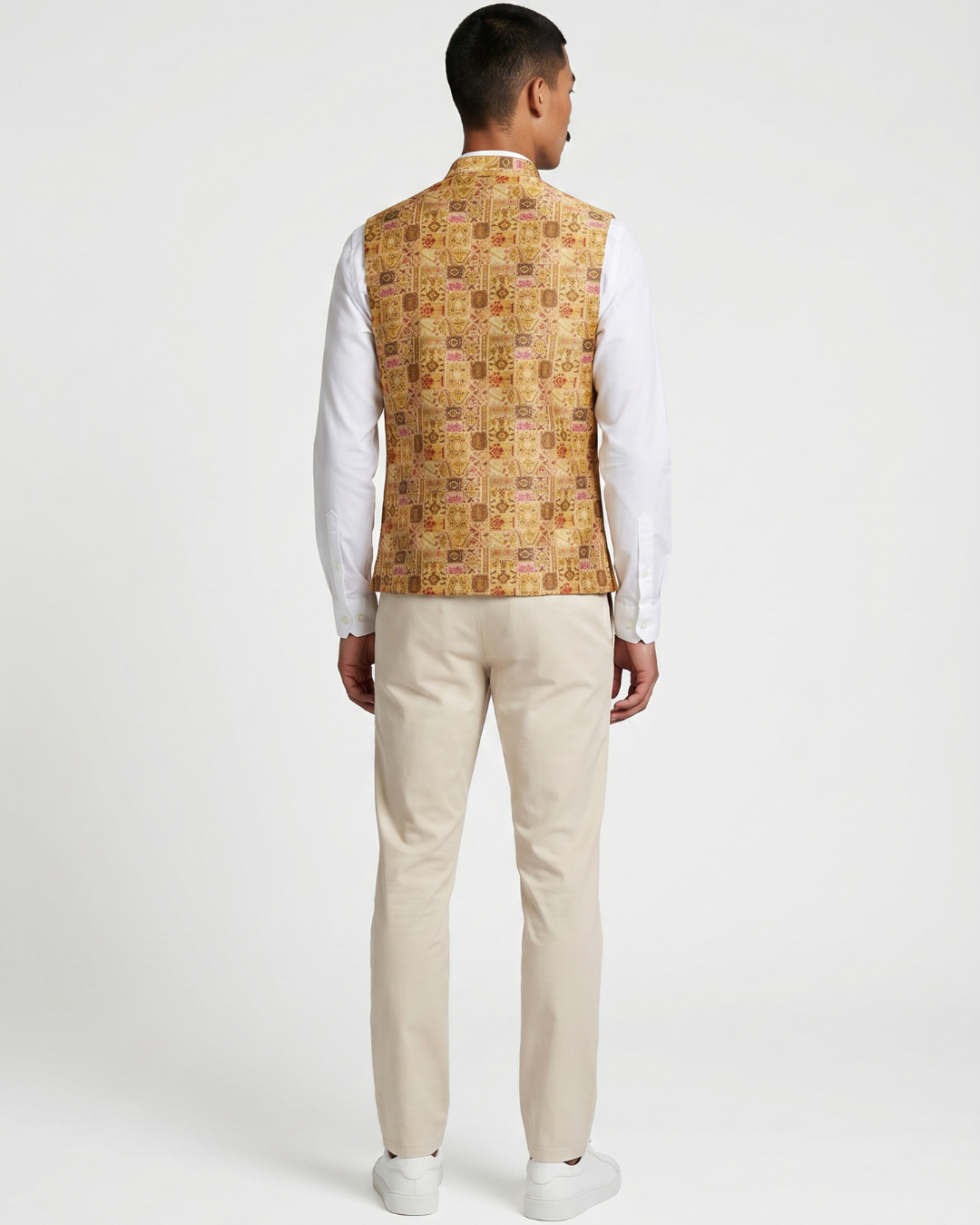 Naksha Saffron Nehru Jacket