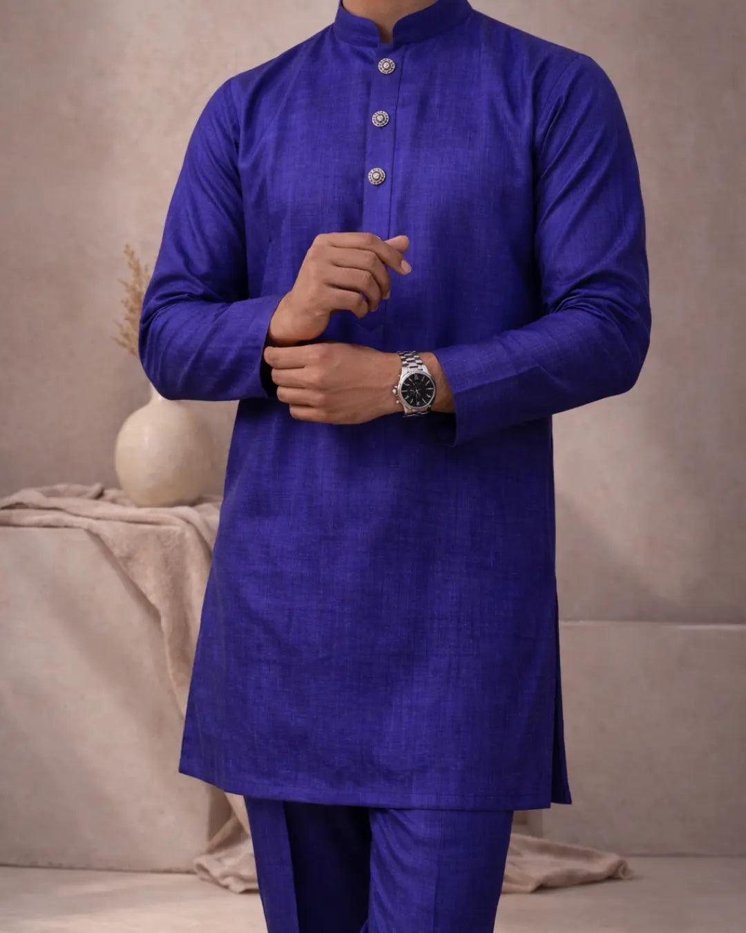 Royal Blue Kurta Indicoat