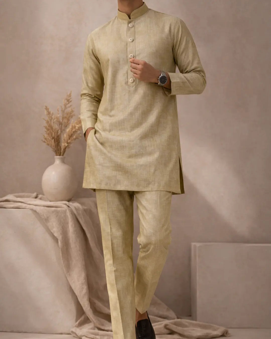 Royal Sand Kurta Indicoat