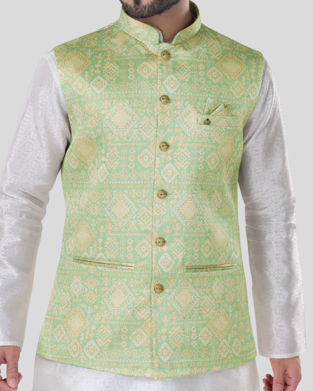Minted Gold Nehru Jacket