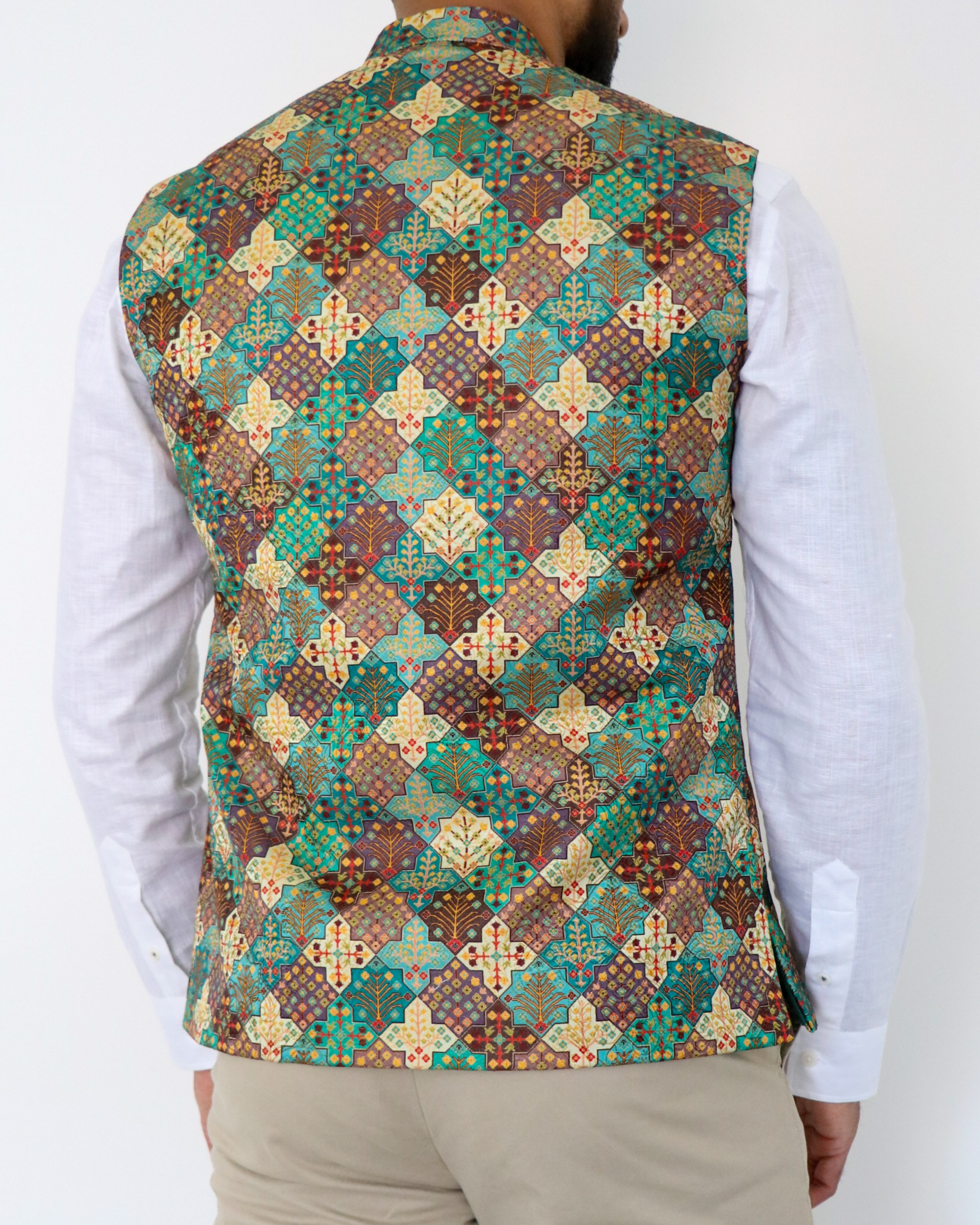 Retro Green Nehru Jacket