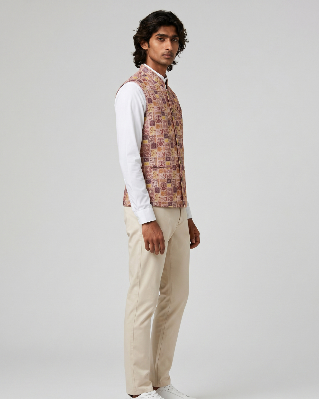 Naksha Rose Nehru Jacket