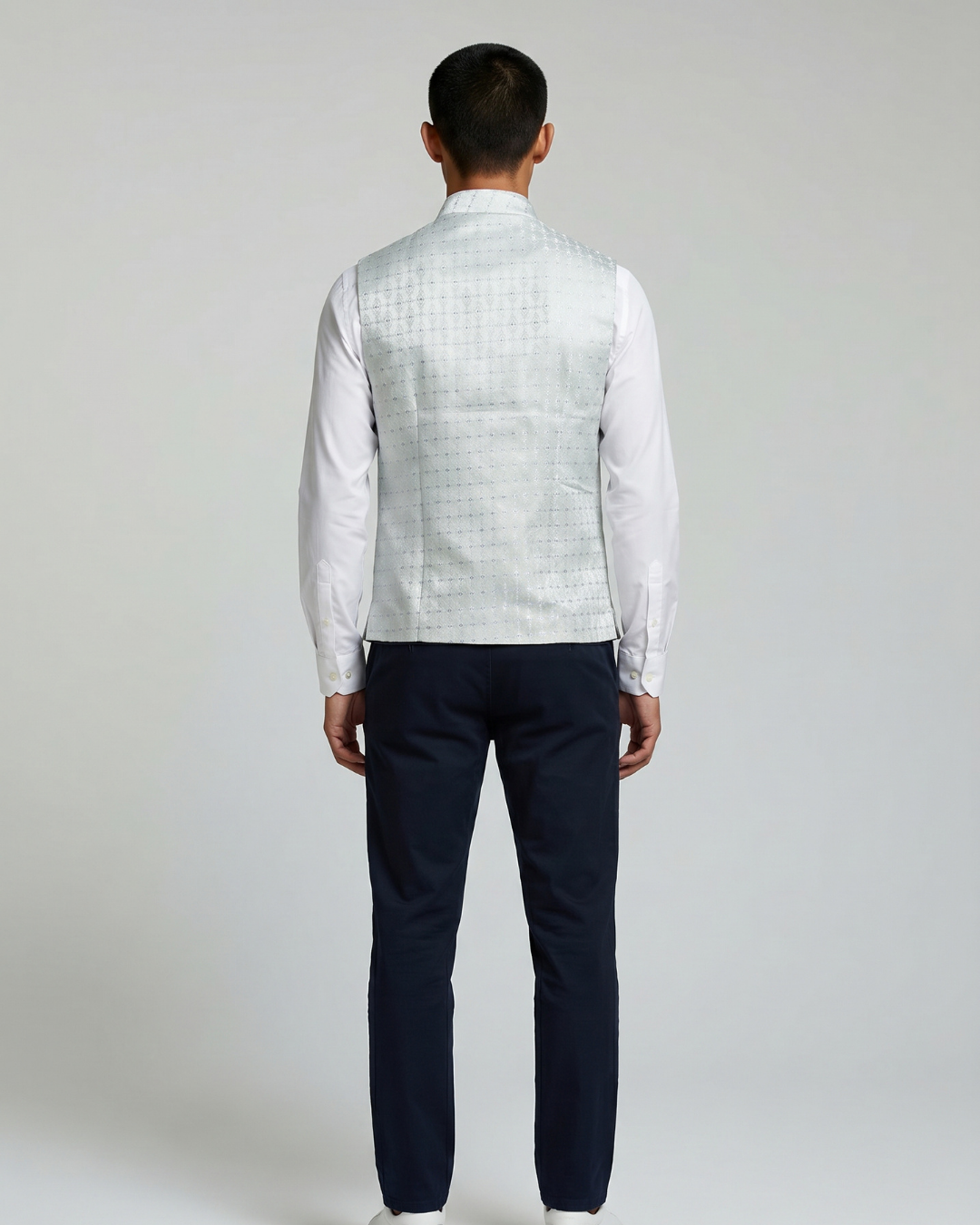 Jaal Ice Blue Nehru Jacket