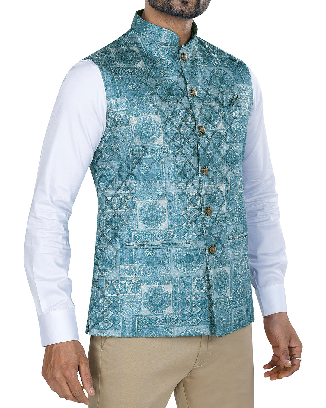 Bagh Ocean Blue Nehru