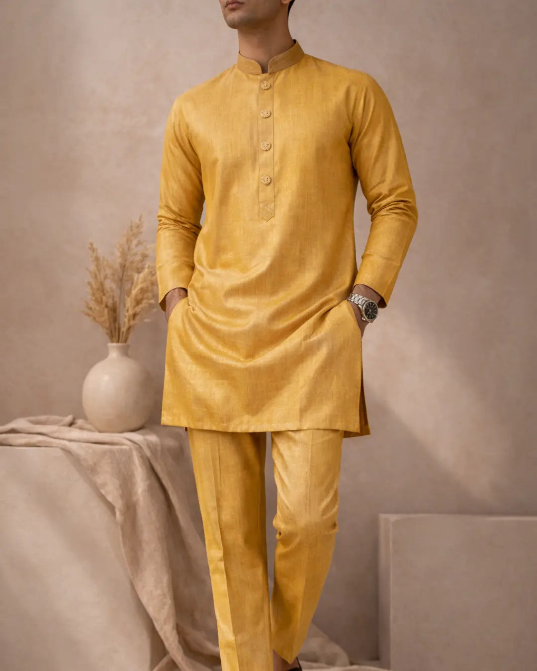 Royal Gold Kurta Indicoat